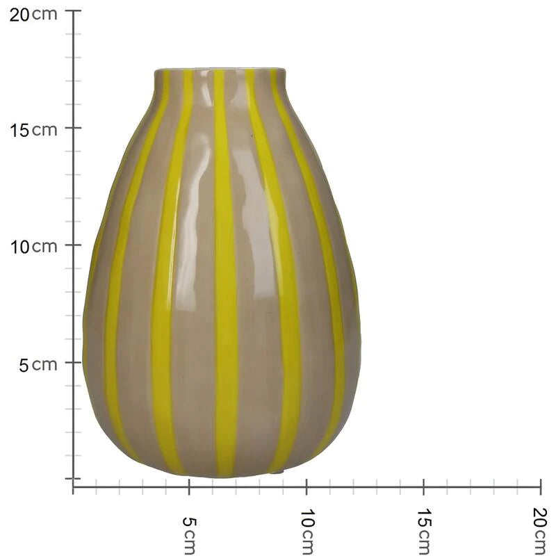Yellow Stripe Vase